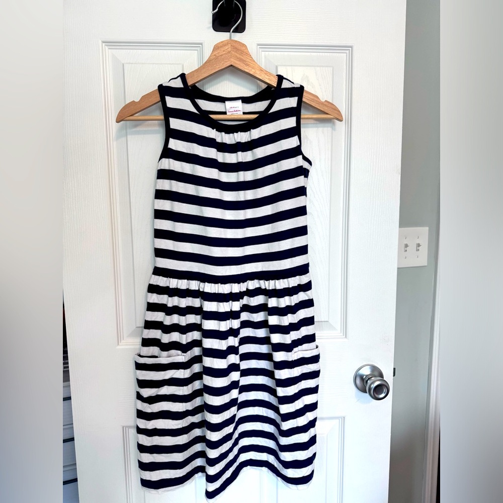 Hanna Anderson Navy and White Striped Dress